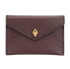 Alexander McQueen Skull Card Holder, &pound;110, Accessories, Burgundy, Leather, Front view
